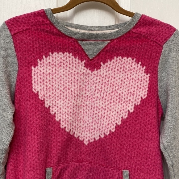 Simply Vera Vera Wang Sweatshirt Pink Gray Heart Small - Picture 4 of 9